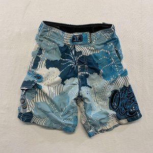 Ocean Earth Kid's White and Blue Designed Swim